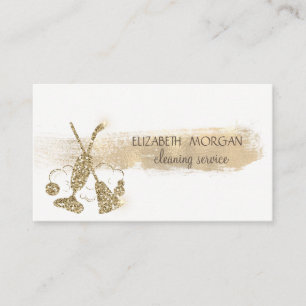 Carte De Visite Brosse d'or, Broom, Nettoyeur de vide