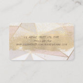 Carte De Visite Brosse d'or Faux géométrique moderne, Confetti (Dos)