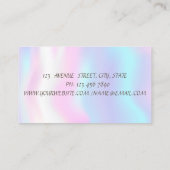 Carte De Visite Brosse d'or, Lignes, Holographie Unicorne (Dos)