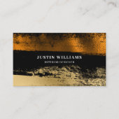 Carte De Visite Brosse d'or professionnelle moderne Abstrait (Devant)