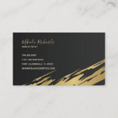 Carte De Visite Brosse dorée Abstraite (Dos)