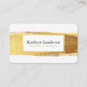 Carte De Visite Brosse dorée GLAMOREUSE traits luxe brows & lashes (Devant)