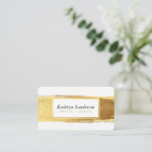 Carte De Visite Brosse dorée GLAMOREUSE traits luxe brows & lashes (Debout devant)