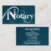 Carte de visite brossé du notaire (Devant / Derrière)