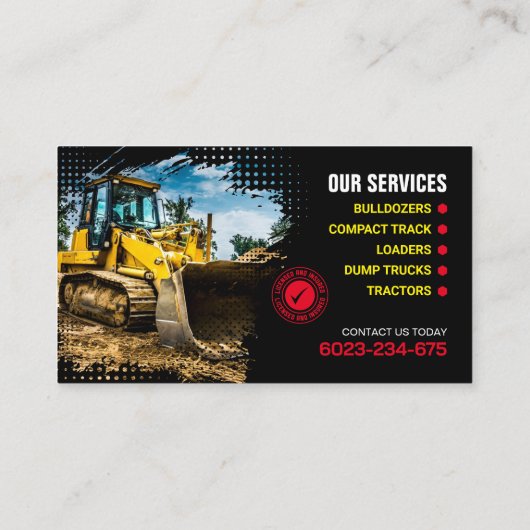 Carte De Visite Brosse, embrayage de brousse, défrichage (Dos)