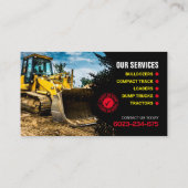 Carte De Visite Brosse, embrayage de brousse, défrichage (Dos)