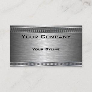 Carte de visite brossé en argent foncé