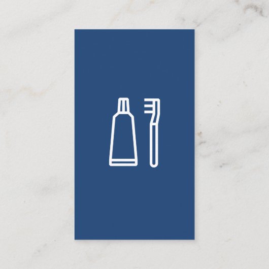 Carte De Visite Brosse et coller | Dentaire (Dos)