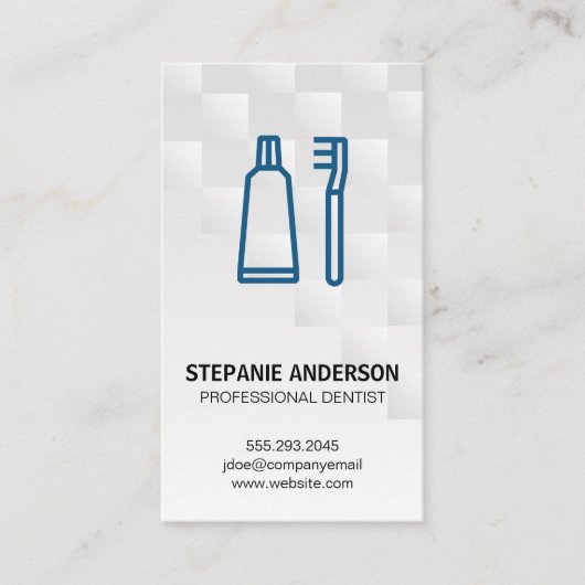 Carte De Visite Brosse et coller | Dentaire (Devant)