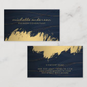 Carte De Visite Brosse et lignes d'or (Devant / Derrière)