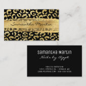 Carte De Visite Brosse Leopard Or Golden Foil (Devant / Derrière)