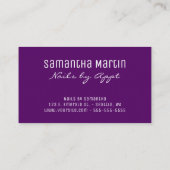 Carte De Visite Brosse Leopard violet et argenté (Dos)