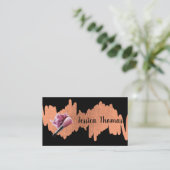 Carte De Visite Brosse maquillée et poudre | Scribble métallique (Debout devant)