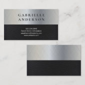 Carte De Visite Brosse métallique | Cuir (Devant / Derrière)