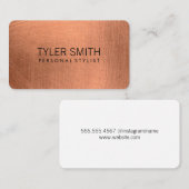 Carte De Visite Brossé métallique (Faux) (Devant / Derrière)