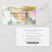 Carte De Visite Brosse moderne vibrante Grilles & Parties scintill (Devant / Derrière)