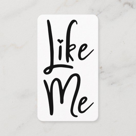 Carte De Visite Brosse noire tendance Script Comme moi Médias soci (Devant)