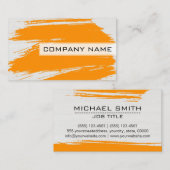 Carte De Visite Brosse orange moderne professionnelle (Devant / Derrière)
