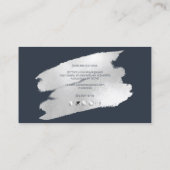 Carte de visite brossé PixDezines Faux Silver H2 (Dos)