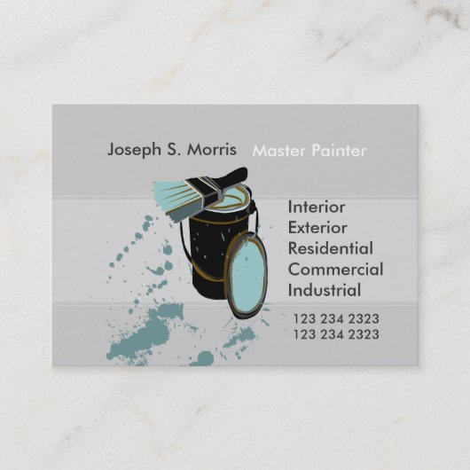 Carte De Visite Brosse pour peintres de maison promotionnels profe (Devant)
