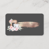 Carte De Visite Brosse professionnelle, Fleurs mélangeurs (Devant)