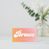 Carte De Visite Brosse Retro Peach Super (Debout devant)
