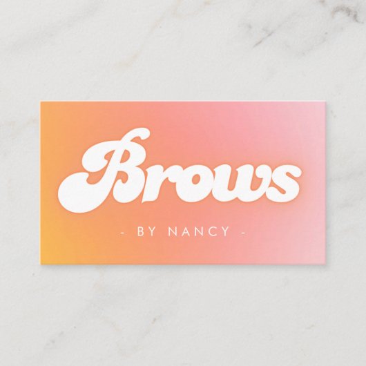 Carte De Visite Brosse Retro Peach Super (Devant)