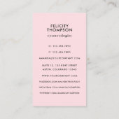 Carte De Visite Brosse rose et or Broussailler le code QR (Dos)