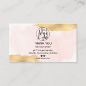 Carte De Visite Brosse rose or brosse logo commander merci (Devant)