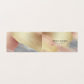 Carte De Visite Brosse rose or et gris (Extérieur déplié)