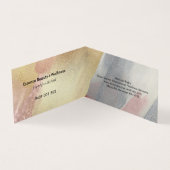 Carte De Visite Brosse rose or et gris (Intérieur)