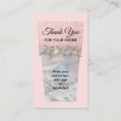 Carte De Visite Brosse rose pâle - Instructions de soins (Dos)