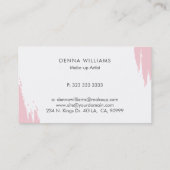 Carte De Visite Brosse rose pastel (Dos)