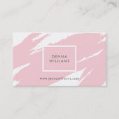 Carte De Visite Brosse rose pastel (Devant)