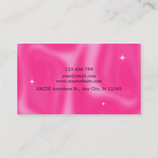 Carte De Visite Brosse rose rétro y2k (Dos)