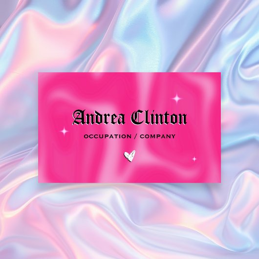 Carte De Visite Brosse rose rétro y2k