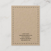 Carte De Visite Brosse Script fait main avec écran d'oreille d'amo (Dos)