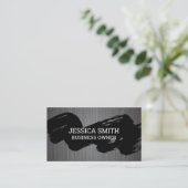 Carte De Visite Brosse tracée | Brossé métallique (Debout devant)