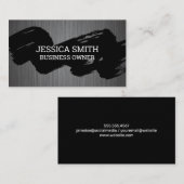 Carte De Visite Brosse tracée | Brossé métallique (Devant / Derrière)