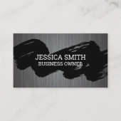 Carte De Visite Brosse tracée | Brossé métallique (Devant)