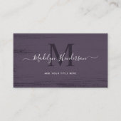 Carte De Visite Brosse violet d'aubergine moderne Trucs QR Code (Devant)