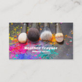 Carte De Visite Brosses à maquiller couleurs vives Cosmétiques (Devant)