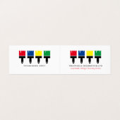 Carte De Visite Brosses à peinture multicolore, Peintre & Décorate (Extérieur déplié)