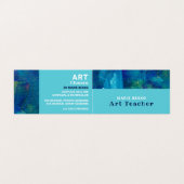 Carte De Visite Brosses bleues, Enseignant en Art, Détail (Extérieur déplié)