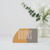 Carte De Visite Brosses Boho Retro Earth Tones (Debout devant)