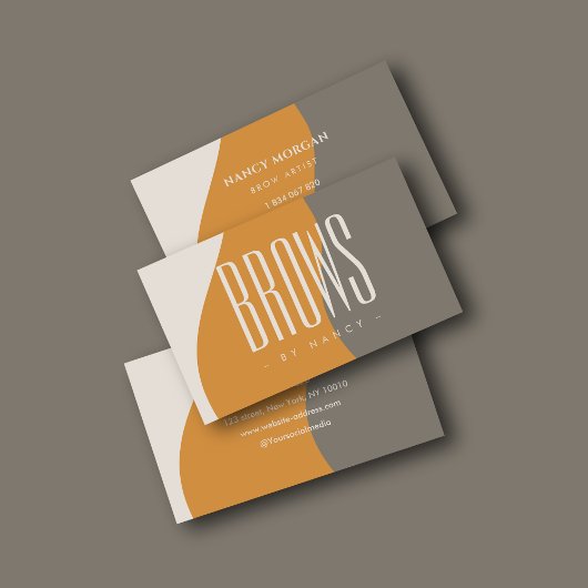Carte De Visite Brosses Boho Retro Earth Tones