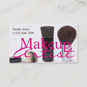 Carte De Visite Brosses d'artiste de maquillage professionnel