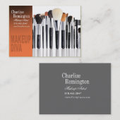 Carte De Visite Brosses de diva de maquillage - maquilleur de (Devant / Derrière)