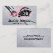 Carte De Visite Brosses de maquillage Application de maquillage (Devant / Derrière)