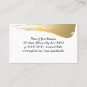 Carte De Visite Brosses de maquillage | Doré | Beauté féminine (Dos)